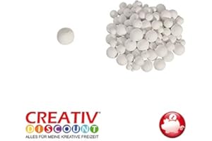 CREATIV DISCOUNT® NEU Watte-Kugeln, Weiß, 15mm, 50 STK. im Beutel