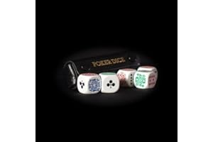 TOYCENTRE Deluxe Poker Dice / Liar Dice - Supplied in a Leather Case