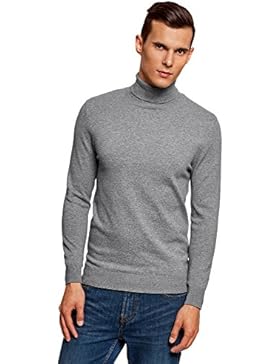 oodji Ultra Herren Rollkragenpullover Basic aus Baumwolle