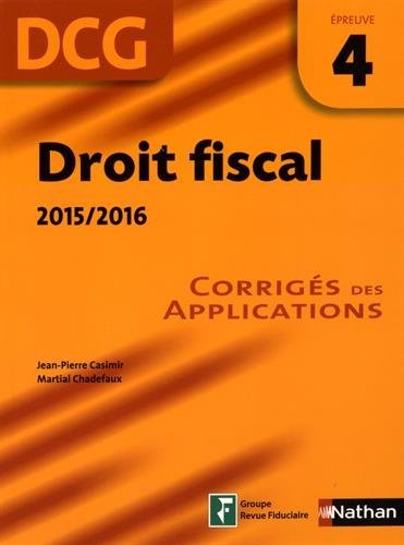 Droit fiscal 2015/2016 by Jean-Pierre Casimir (2015-08-19)