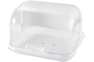 Housoutil Baby Bottle Storage Baby Bottle Drying Racks with Anti- dust Cover, Baby Tableware Chopsticks Dish Bowls Box, Nursing Bottle Storage Box, Dinnerware Organizer, White Baby Bottle Drying Rack