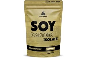 PEAK Soy Protein Isolate - 750g Flavour Iced Coffee I 25 servings I Powder I Protein source: Soy, plant-based protein I GMO