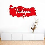 Islamische Wandtattoos - Meccastyle - Türkiye Haritasi Trabzon - A5-61
