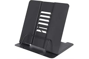 JINYUNMIN Leseständer, Staffelei, aus Metall, multifunktional, tragbar, verstellbar, Buchständer aus Metall, für Bücher/Handy, Kopierständer, Schwarz