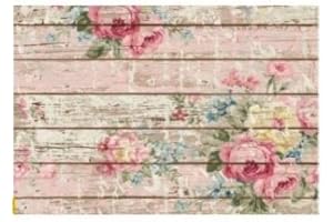 CADENCE ESPAÑA Papel de Arroz Cadence Rosas sobre Madera 30x41cm Ref. 386