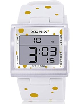 Kinder beobachten multifunktion girls student wasserdicht led luminous digital watch-J