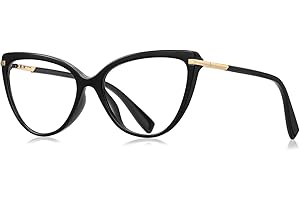 kachawoo Blue Light Blocking Glasses Women Fashion Eyeglasses Cat Eye Glasses Frame TR90 Eyewear Half Metal