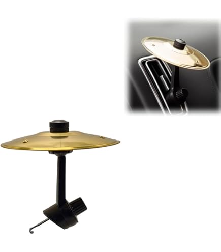 Car Crash Cymbal Car Vent Crash Cymbal - Mini Drum Cymbal For Dashboard Air Vent, Metallic Sound Entertainment For Traffic Jams Dashboard Cymbal