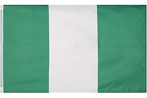 MUWO Flagge Nations Together 90 x 150 cm Nationalmanschaften, doppelseitige Gartenflagge, wetterfeste Fanflagge, Fußballflagge Polyester Länderfagge Deutschland mit Ösen (Nigeria)