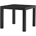 I-K-E-A LACK Storage Organizer Side Table Wooden Bedroom Coffee Tea Bedside 4 Legs Tables Black 55x55 cm