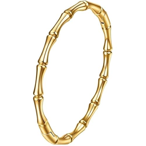 MEENAZ Anti Tarnish Stainless Steel Bracelet for Women | Stylish Gold Bangle | One Size Fashion Wrist Band | Elegant Jewellery Gift for Girls & Ladies