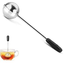 Boule à Thé En Acier Inoxydable Avec Chaîne - Forme Théière, écrou Rotatif - Taille 3.5x2.7 Cm (chaîne 11.5 Cm)