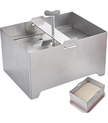 Aisny Tofu Press, Stainless Steel Tofu Press Material in Food Grade Tofu Maker Kit with Plate and Gauze DIY Tofu Press Mold Tofu Press For Kitchen Restaurant Tofu Making 16 x 12