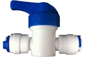 The Water Filter Men válvula del Grifo en línea 1/4", Paras Tubo 1/4", ósmosis inversa a frigorífico