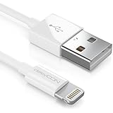 deleyCON 2m charging cable lightning USB cable [certified Apple MFI] - for iPhone X / 8 / 7 / 6 / 5 / iPad / iPod - white
