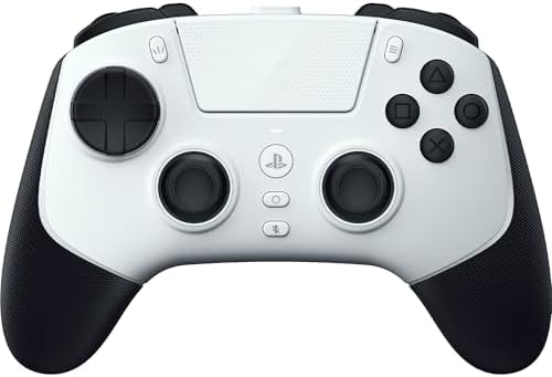 Razer Raiju V3 Pro - Controller wireless per e-sport per PlayStation 5 e PC - 4 pulsanti rimovibili e 2 bumper con impugnatura a artiglio - Stick analogici TMR - Pro HyperTrigger | Bianco