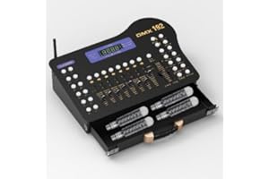 ERREYHT Dmx Controller,192CH DJ Controller with Drawer,Dmx 512 Lighting Controller with Four Wireless Receivers for Stage Performance,Disco Party,Concert,Christmas,Halloween