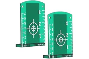 GAROSA Cele Laserowe 2 szt., Magnetyczne Podłogowe Cele Laserowe z Płytą na Karty, Tablica Celownicza Laserowa ABS do Wiązki Zielonej, Akcesoria do Celów Laserowych