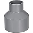 sourcing map PVC DWV Reducing Coupling Schedule 40 Gray 40mm x 75mm Socket