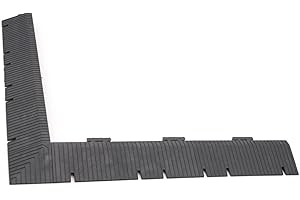 ANTIHUMEDADES Kit 2 rampas + Esquinera PVC Reforzado (Gris Oscuro), Accesorio de rampas + esquinera para losetas de PVC reforzado. Facilita el tránsito de vehículos