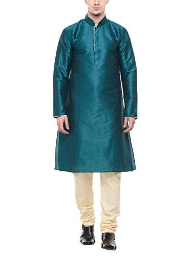 RG DESIGNERS Silk Full Sleeves Kurta Pyjama Set For Men
