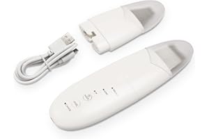 QUIRUMED Peeling facial con espátulas intercambiables, Peeling ultrasónico, Uso doméstico, Exfoliación facial, Limpieza profunda, Ilumina el rostro, No invasivo