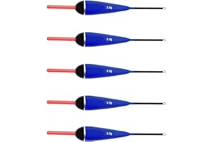 KHIRONHIVE Lot de 5 flotteurs de pêche en bois de balsa 2G, 3G, 4G, 5G, options de poids, flotteurs coulissants de couleur, matériel de pêche à la ligne (3 g)