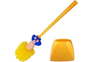 FRGITYGIFT Trump Brosse WC avec support, cadeau fantaisie en forme d'éléphant blanc politique pour la famille et les amis, combo amusant Trump pour le nettoyage de la salle de bain (B)