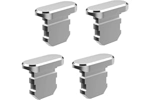 HREDZEO Bouchons Anti Poussière, 4 Pièces Couvercle Anti Poussière de Charge de Protections Bouchon de Poussiere Téléphone Compatible avec 13 Pro Max/12/11/8 Plus(Argent)