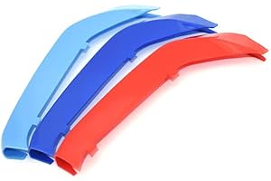 ontto Adesivo 3D per griglia anteriore del radiatore, con fibbia per Serie 1 F20 F21 2015-2018 accessorio per griglia anteriore, inserto Trim Motorsport decorazione a strisce (11 rete)