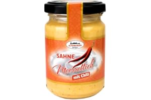 ‎ALTENBURGER ORIGINAL Altenburger Original Sahnemeerrettich mit Chili, 140g im Glas, feurig-pikanter Genuss passend zu Fisch und Käse, auch als Dip geeignet