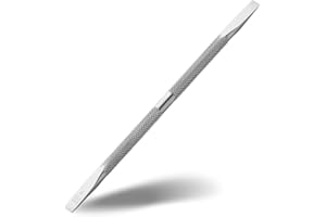 Rui Smiths Spingi cuticole professionale in Acciaio Inossidabile Ipoallergenico a Doppia Estremità - Stile n. 105