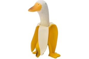LSRVNM Banana Duck Statue, Creative Duck Statues, Funny Standing Duck Sculpture, Bananaduck Ornaments, Strange Duck Ornaments for Home Garden Decoration (Yellow)