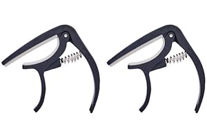 BADSRIX Pack 2 UDS Cejilla Guitarra Española Acústica Eléctrica Accesorios Guitarras Cejilla para Guitarra Ukelele Bajo Guitar Capo Ligero Guitarra Flamenca Tirador de Pasadores