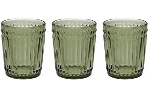 Tognana Dorico Juego de 3 vasos cc 300 en pasta de vidrio verde