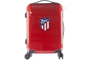 FRIENDLY LICENSE Atlético de Madrid - Maleta de Viaje - Compatible con Todo Tipo de Aerolíneas - Sistema de Cierre de Seguridad TSA - 8 Ruedas Giratorias - 55x40x20 cm - 2,8 kg - Producto Oficial