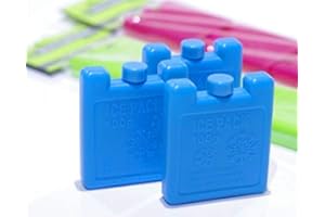 Homespired® Mini Freezer Blocks, 3 Pack Reusable Ice Cooler Blocks Ice Pack for Cool Bag Cool Box Ice Box Luch - Ideal for Picnic, Camping, Lunch Box