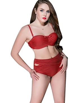 ZKOO Taglia Grossa Sexy Hollow Out Push Up Bikini Costume da Bagno per Donna