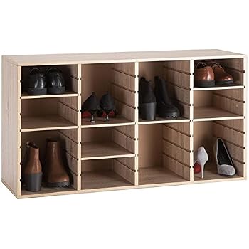 Kesper Meuble à Chaussures Avec Coussin D’Assise – Blanc Cérusé – Jusqu’à 5 Paires – 51,5 × 48 × 29,5 Cm