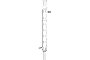 Labasics Borosilicate Glass Allihn Condenser with 24/40 Joint 300mm Jacket Length Lab Glass Condenser
