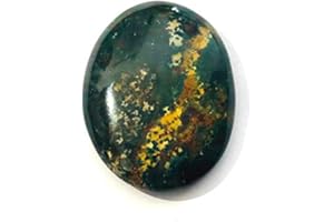 CRYSTALMIRACLE Bloodstone Cabochon Cristallo singolo Guarigione Reiki Energia psichica Feng Shui Pietra preziosa metafisica Energia positiva Meditazione Regalo Benessere