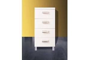 MABEL S.R.L. Mobile Base Cucina 40 cm 4 cassetti, Bianco o Olmo (Olmo Grigio)