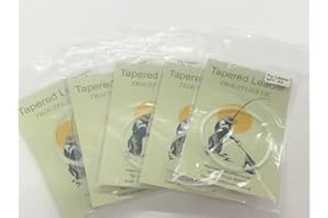 JUST CATCH 5 PACKS Fishing Fly, Leader, Tapered Leader for fly fishing, Fishing Accessories. Multipack of tapered Leaders