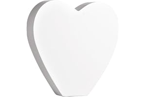 Rayher MDF-Symbol Herz, weiß, 11 x 11 cm, Stärke 2 cm, 3D-Symbol Holz, Holz-Herz, FSC zertifiziert, 64567102