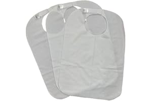 Gar Medical Pack 3 bavoirs en tissu éponge pour personnes âgées, imperméables et réutilisables.