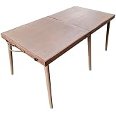 Katlanabilir Kamp Masası, Doğal Kayın Ağacı, 60x110x50 cm, Bej, Vernikli, Piknik Bah&ccedil;e Balkon Kullanımı i&ccedil;in, T&uuml;rkiye Menşeil