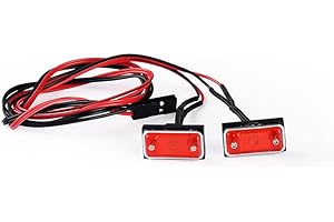 Levigo Clignotant latéral rectangulaire RC pour RCDream 1:8/1:10, accessoires de mise à niveau RC - Indicateur latéral LED (rouge)