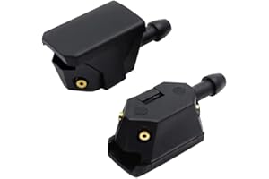 LOHILL 2 Stück Universal Auto Vorne Hinten Scheibenwischer Waschdüsen Scheibenwascher 4 Loch Scheibenwaschdüsen