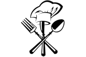 ST4U Couverts Set Toque Mur Sticker Cuisine Restaurant Décoration Murale Stickers Papier Peint Décoration Stickers