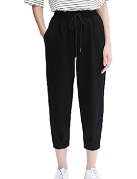 YAANCUN Donna 2017 Estate Stile Fresco Casuale Elasticità Matita Pantaloni Slim Harem Pants